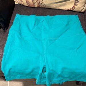 Aritzia Vibrant Teal Bike Shorts